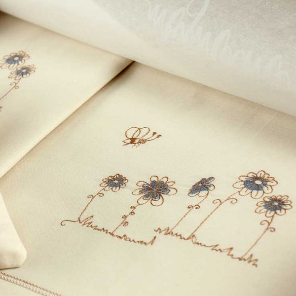Complete embroidered bed sheets