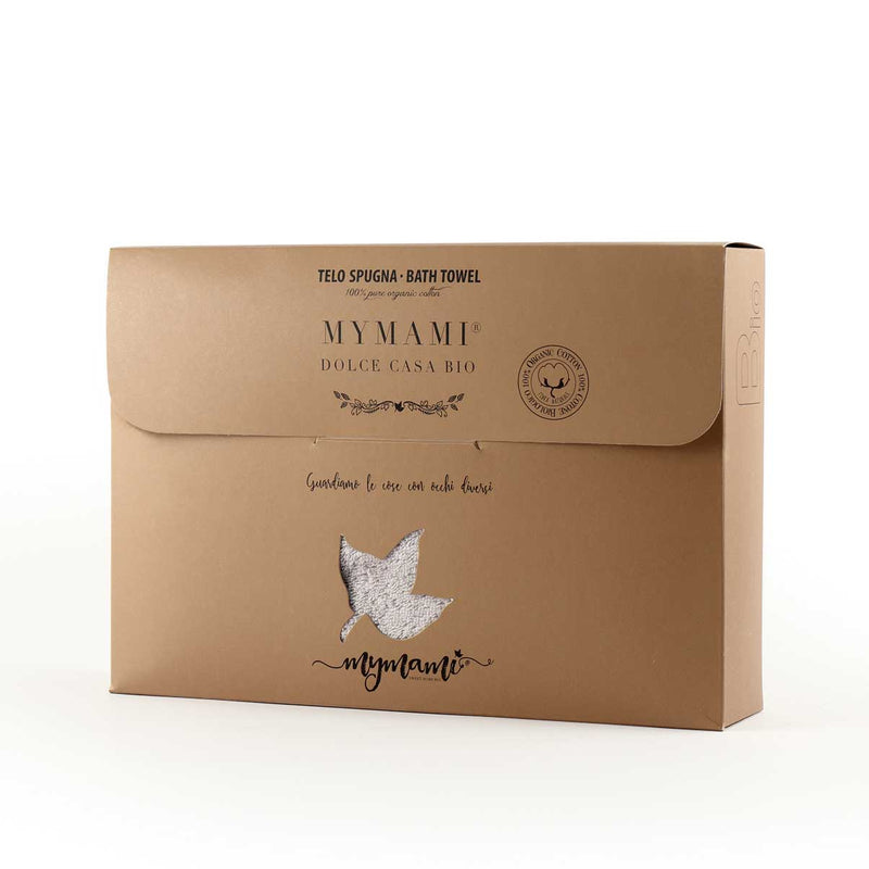 FSC box for Mymami cloth in natural organic cotton, Stone colour
