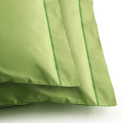 Due cuscini in cotone biologico certificato colore foglia